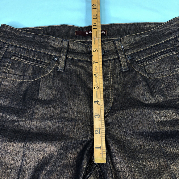 Size 6 X 29.5 Cambio Jeans Women’s Golden Brown Shimmery Luxurious Flattering TN - Picture 8 of 15
